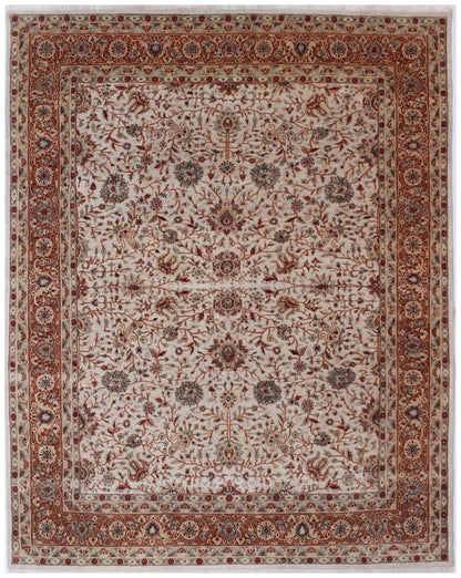 Anjani Carpets Hazi Zalili 1038 Ivory Rust Persian Hand Knotted Rugs