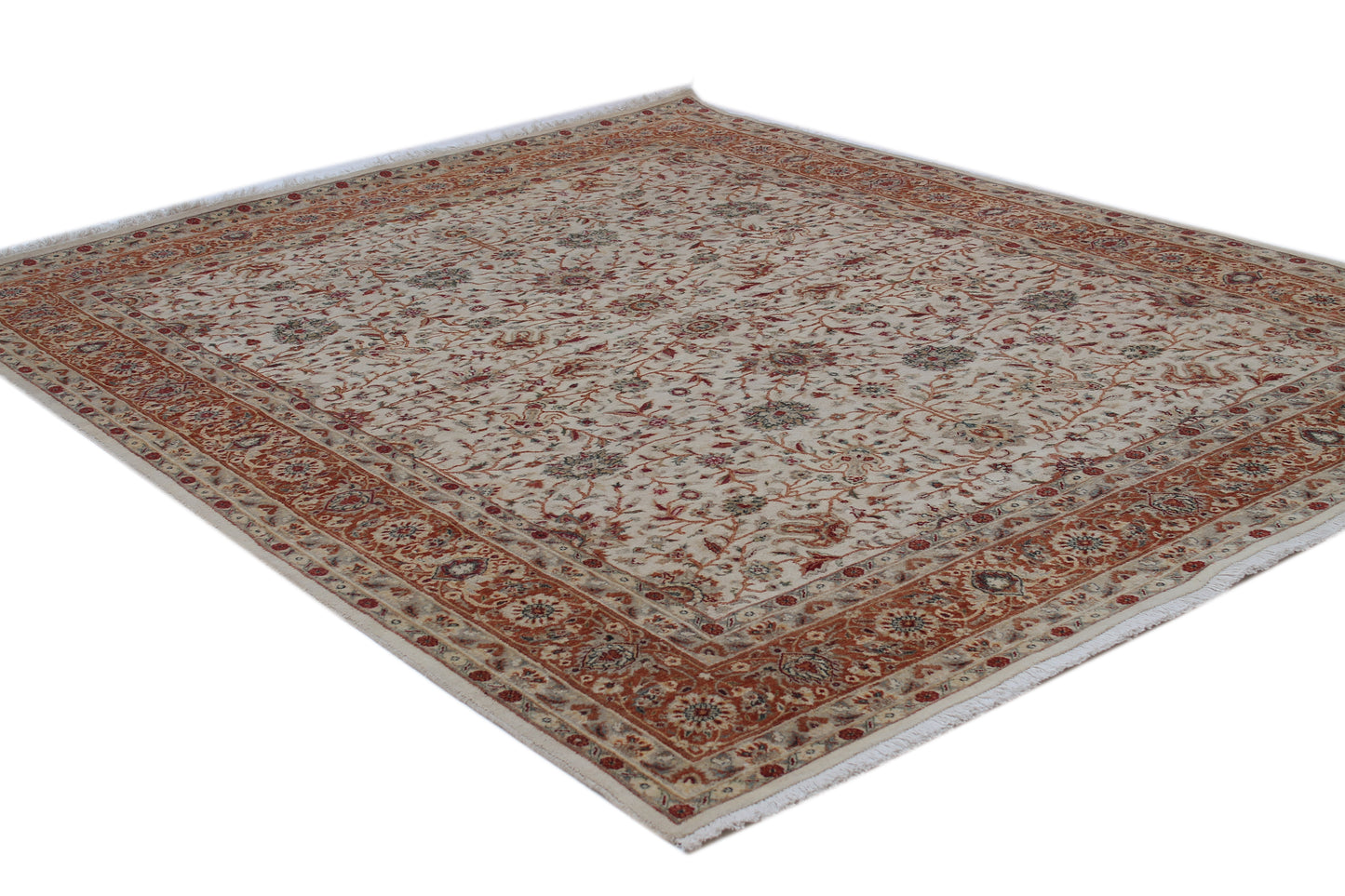 Anjani Carpets Hazi Zalili 1038 Ivory Rust Persian Hand Knotted Rugs