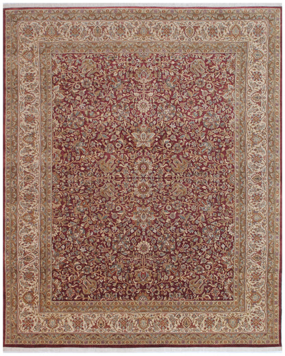 Anjani Carpets Hazi Zalili 1038 Burgundy Lt.Gold Persian Hand Knotted Rugs