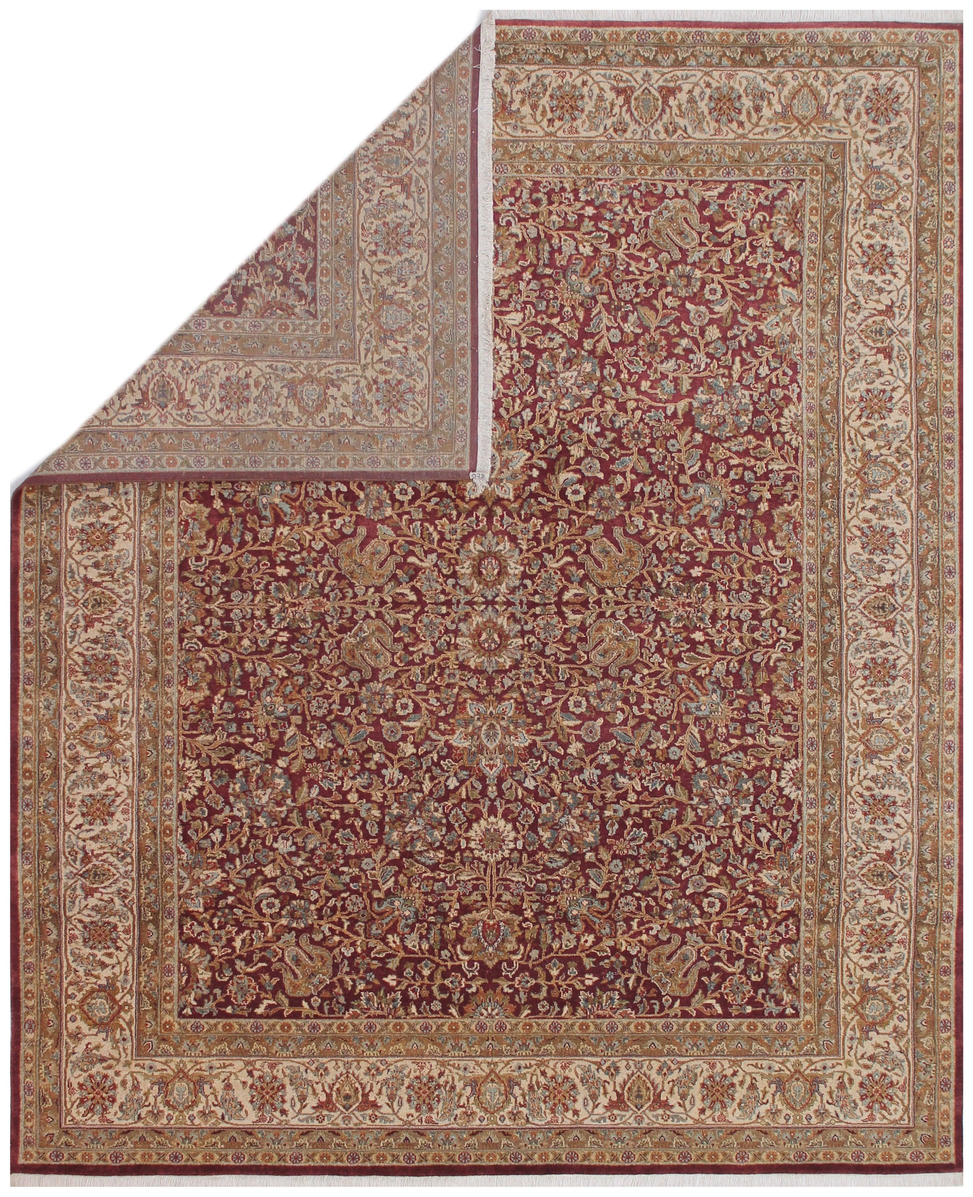 Anjani Carpets Hazi Zalili 1038 Burgundy Lt.Gold Persian Hand Knotted Rugs