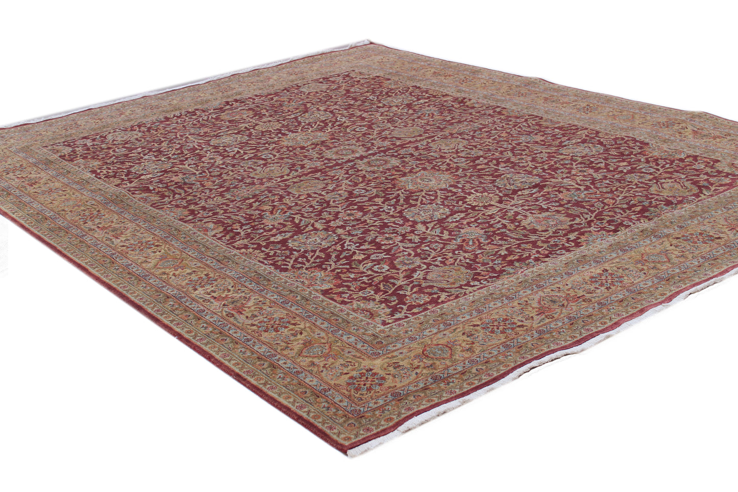 Anjani Carpets Hazi Zalili 1038 Burgundy Lt.Gold Persian Hand Knotted Rugs