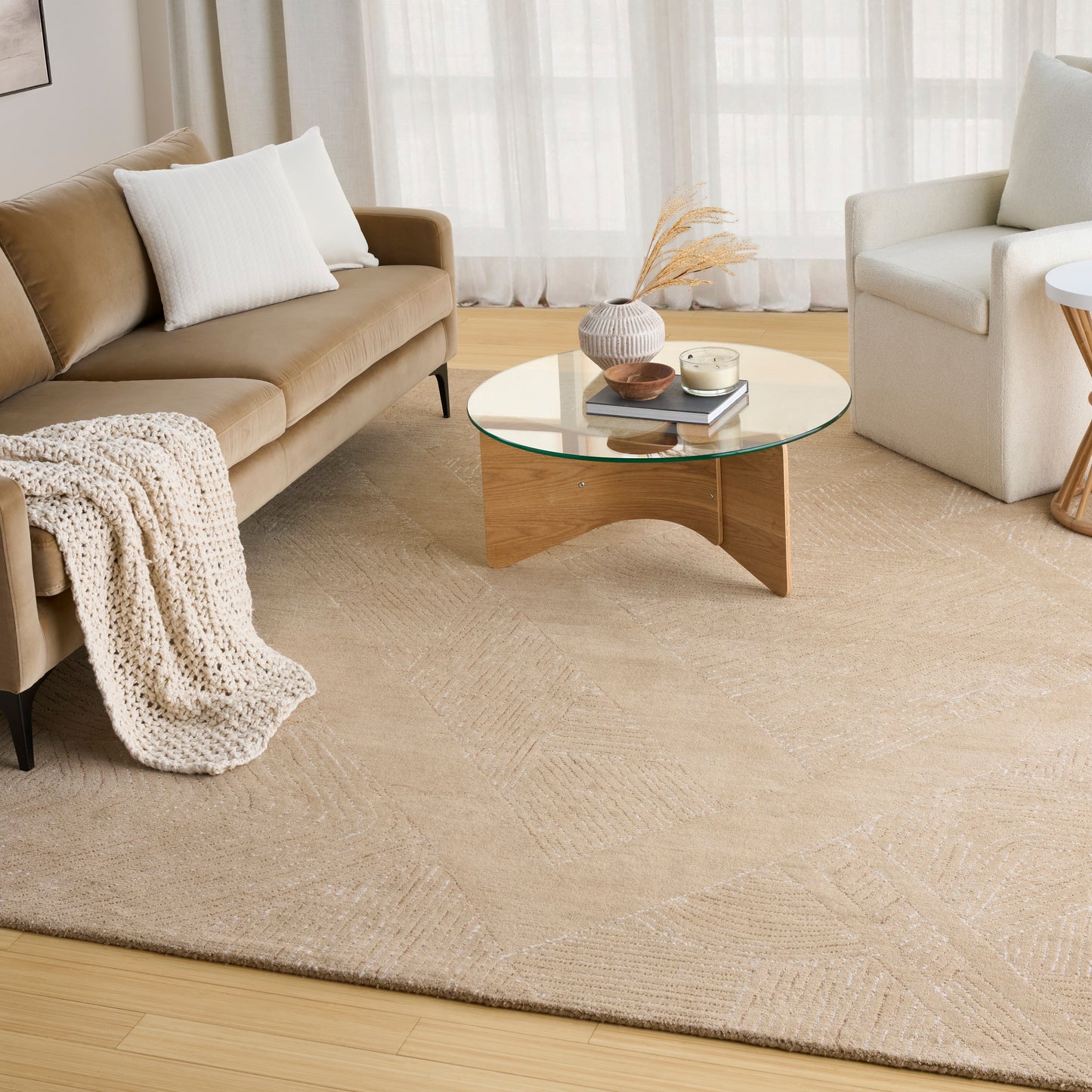 DKNY Pure Patterns  Camel  Contemporary