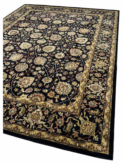 Artisan Zorina Black Black Traditional Tufted Rug - Rugs - Artisan - Atlanta Designer Rugs