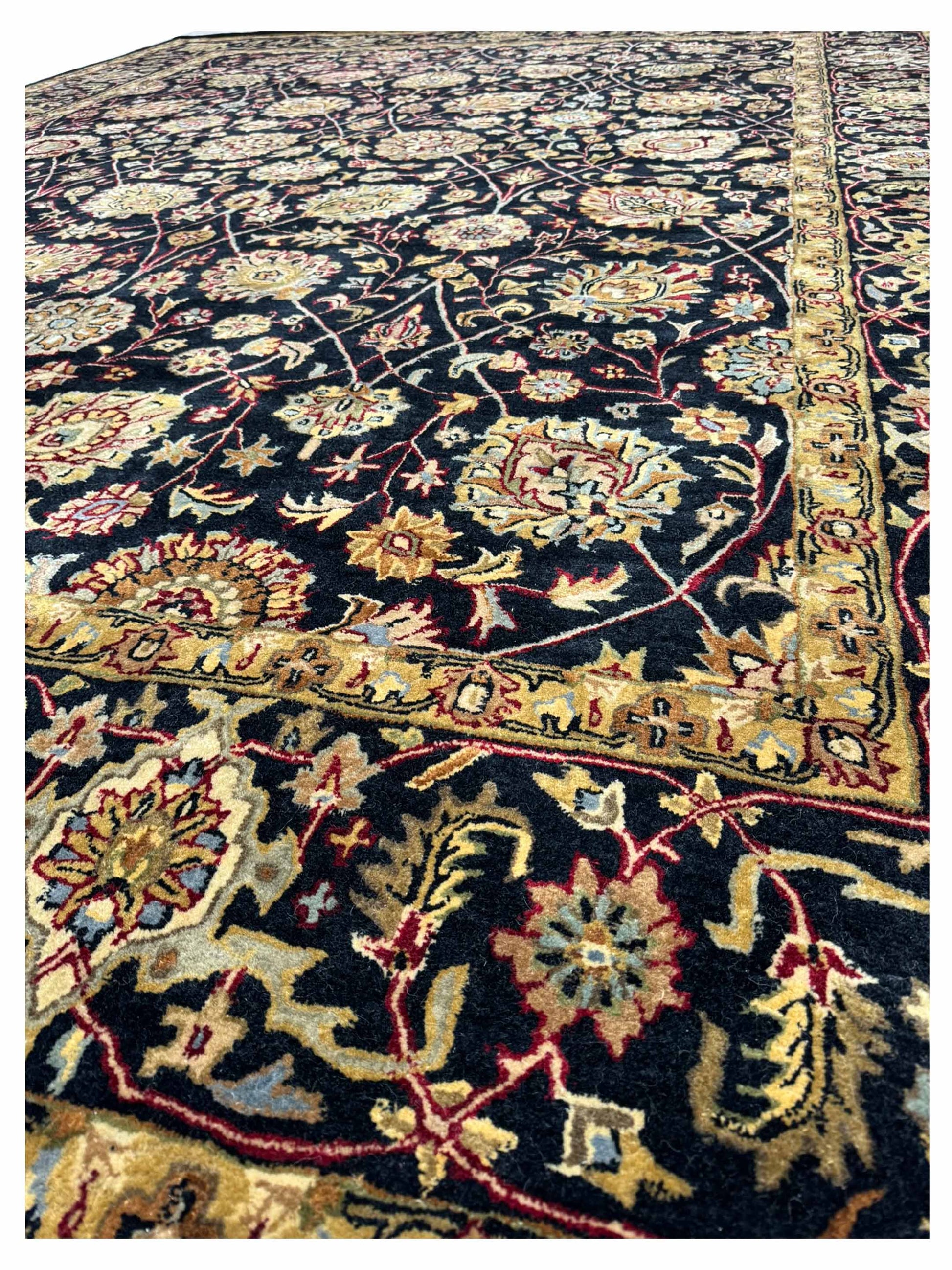 Artisan Zorina Black Black Traditional Tufted Rug - Rugs - Artisan - Atlanta Designer Rugs