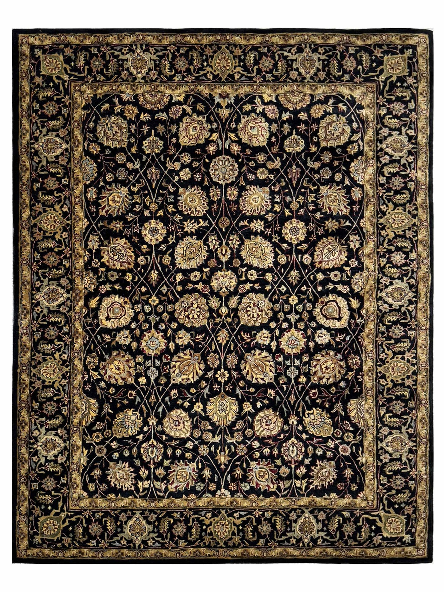 Artisan Zorina Black Black Traditional Tufted Rug - Rugs - Artisan - Atlanta Designer Rugs