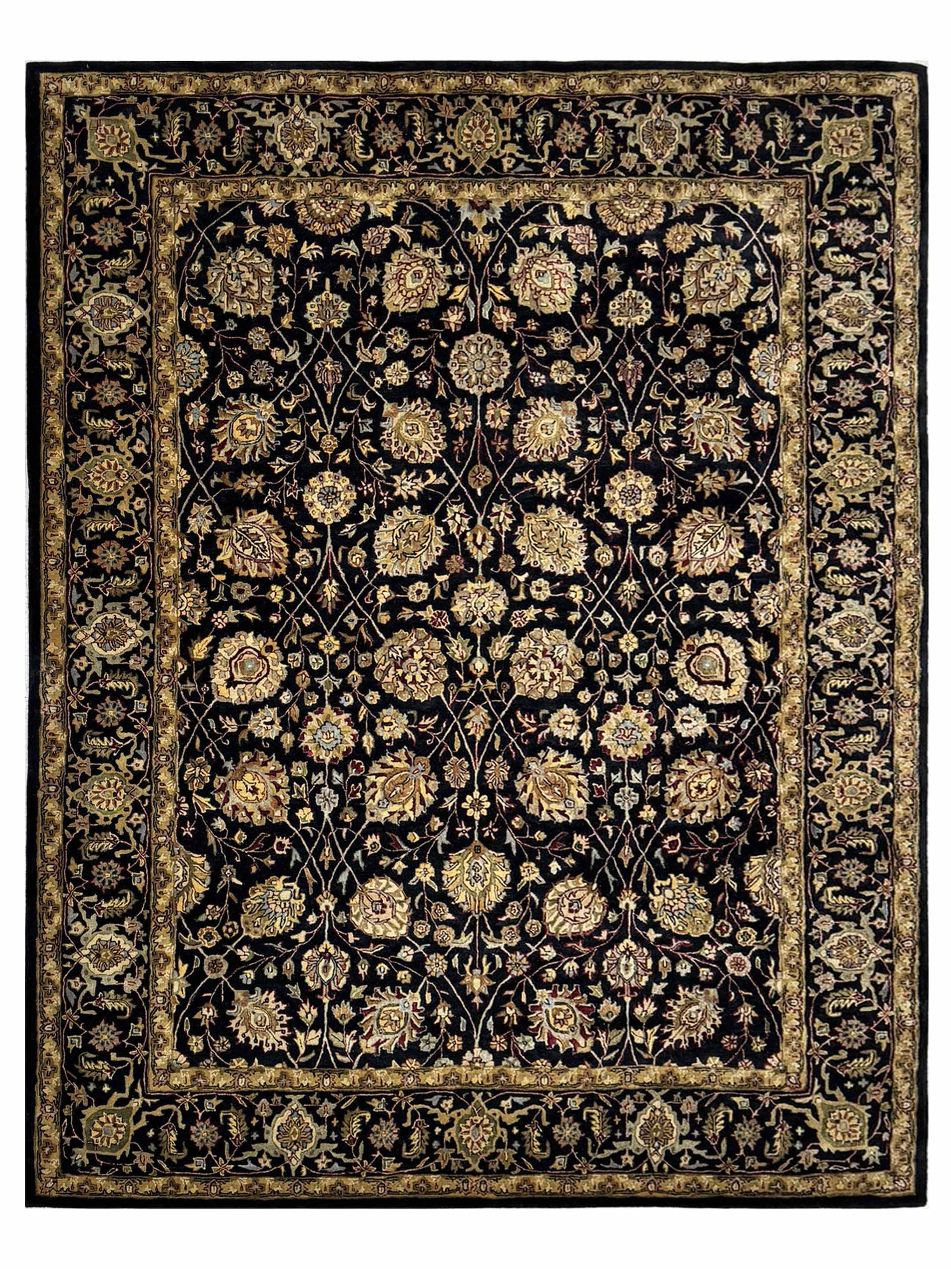 Artisan Zorina Black Black Traditional Tufted Rug - Rugs - Artisan - Atlanta Designer Rugs