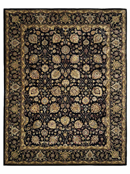 Artisan Zorina Black Black Traditional Tufted Rug - Rugs - Artisan - Atlanta Designer Rugs