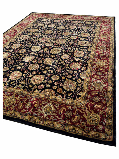 Artisan Zorina  Black Red Traditional Tufted Rug