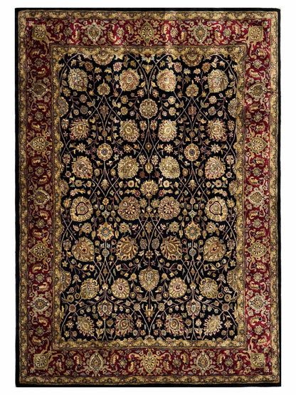 Artisan Zorina  Black Red Traditional Tufted Rug