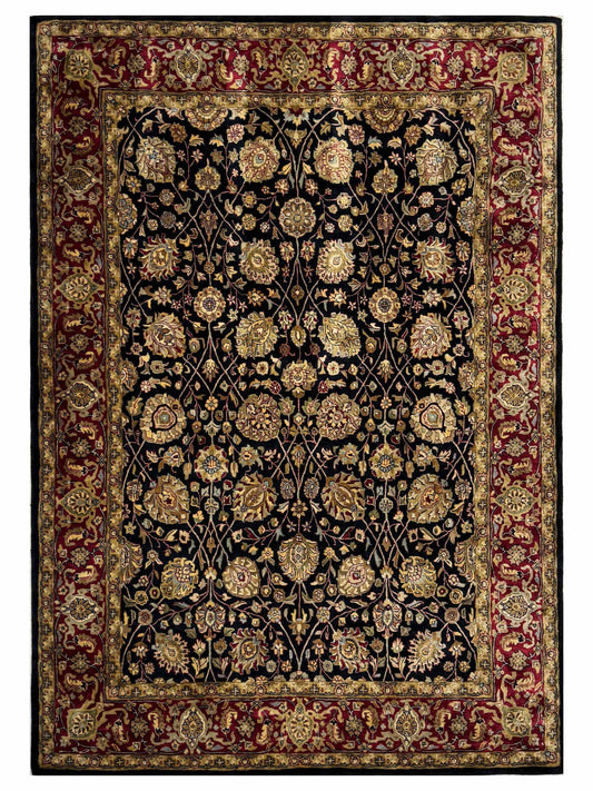 Artisan Zorina  Black Red Traditional Tufted Rug