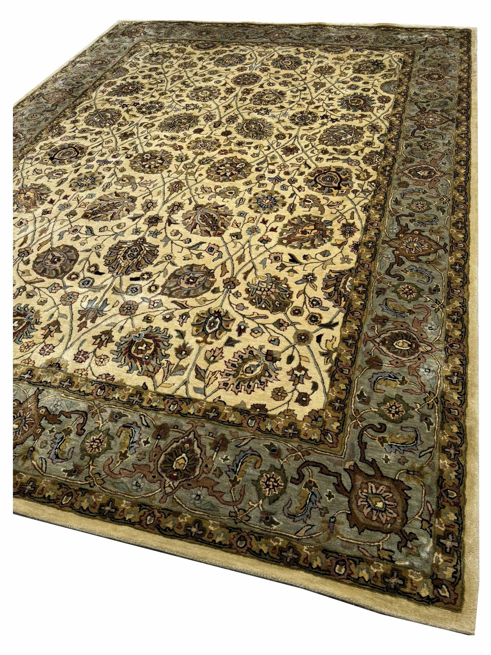 Artisan Zorina Ivory Lt.Blue Traditional Tufted Rug - Rugs - Artisan - Atlanta Designer Rugs