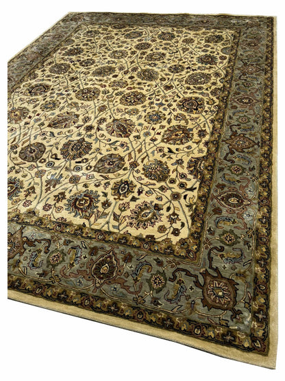 Artisan Zorina Ivory Lt.Blue Traditional Tufted Rug - Rugs - Artisan - Atlanta Designer Rugs
