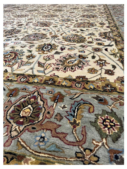Artisan Zorina Ivory Lt.Blue Traditional Tufted Rug - Rugs - Artisan - Atlanta Designer Rugs