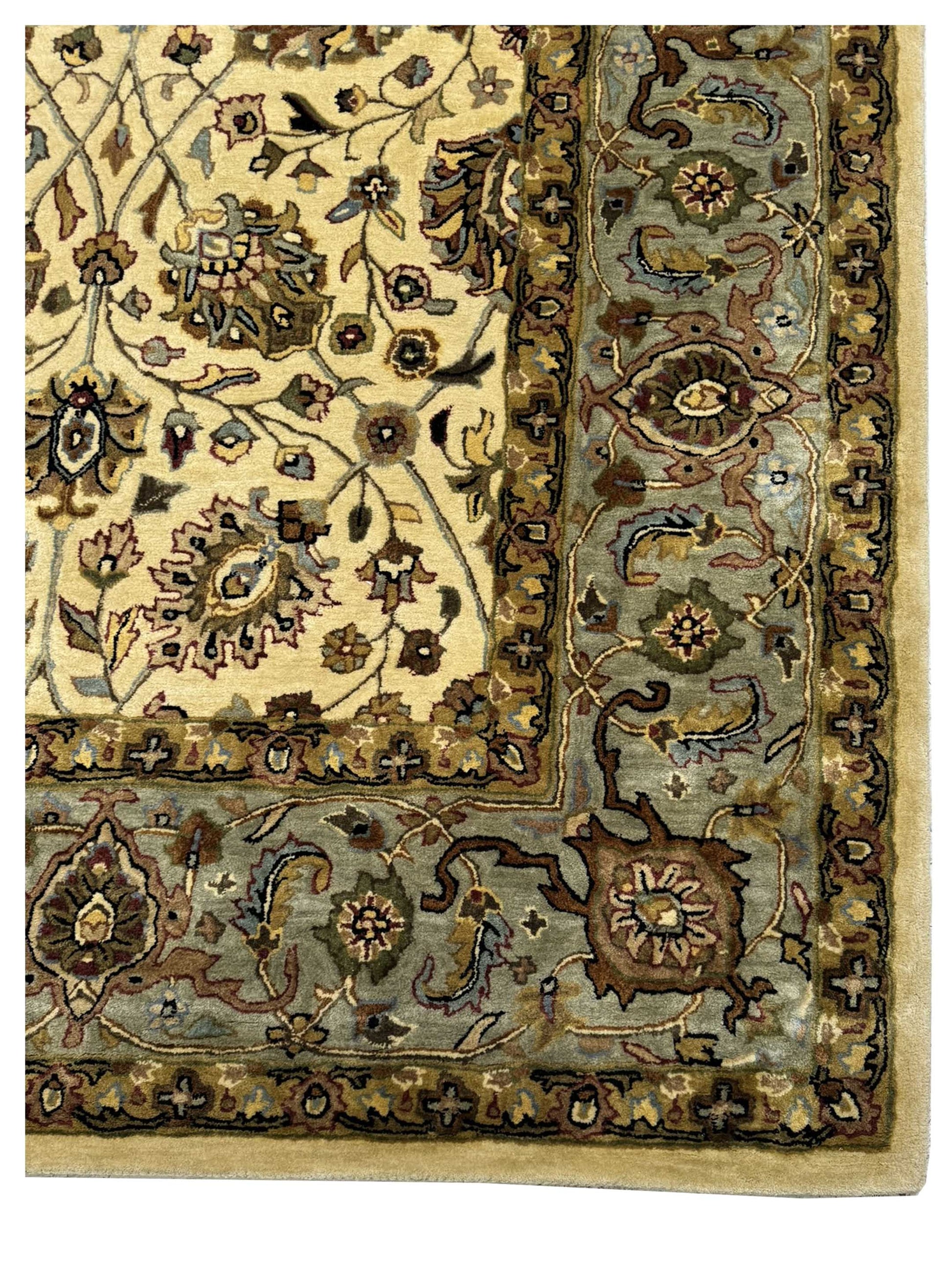 Artisan Zorina Ivory Lt.Blue Traditional Tufted Rug - Rugs - Artisan - Atlanta Designer Rugs