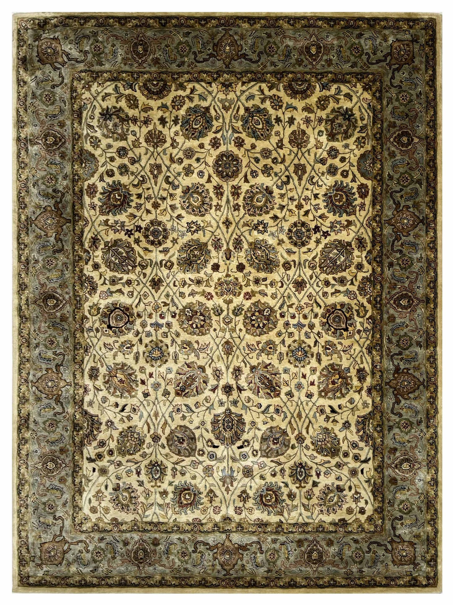 Artisan Zorina Ivory Lt.Blue Traditional Tufted Rug - Rugs - Artisan - Atlanta Designer Rugs