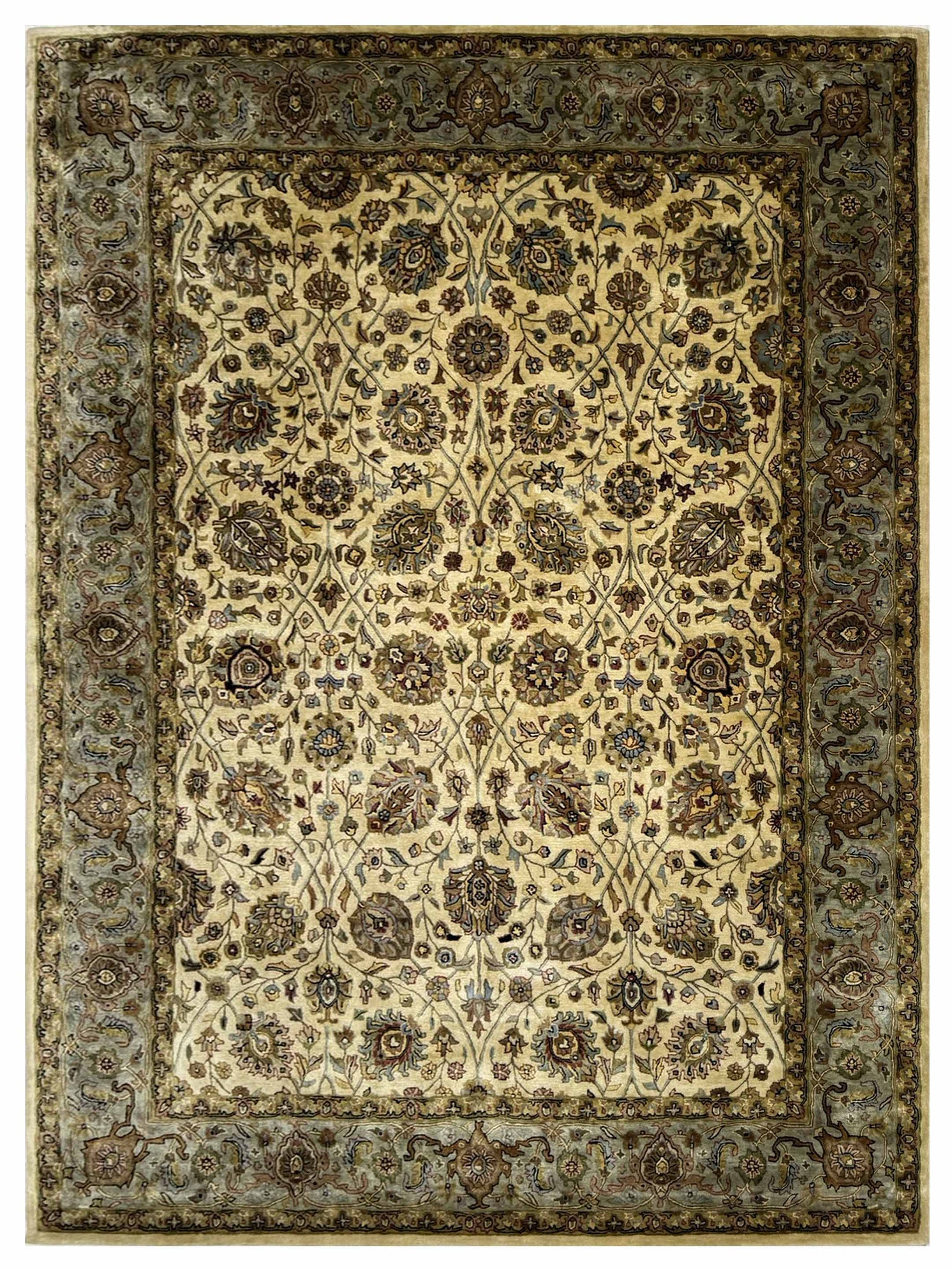 Artisan Zorina Ivory Lt.Blue Traditional Tufted Rug - Rugs - Artisan - Atlanta Designer Rugs