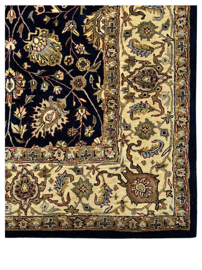 Artisan Zorina Navy Ivory Traditional Tufted Rug - Rugs - Artisan - Atlanta Designer Rugs