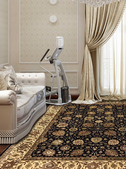 Artisan Zorina Navy Ivory Traditional Tufted Rug - Rugs - Artisan - Atlanta Designer Rugs