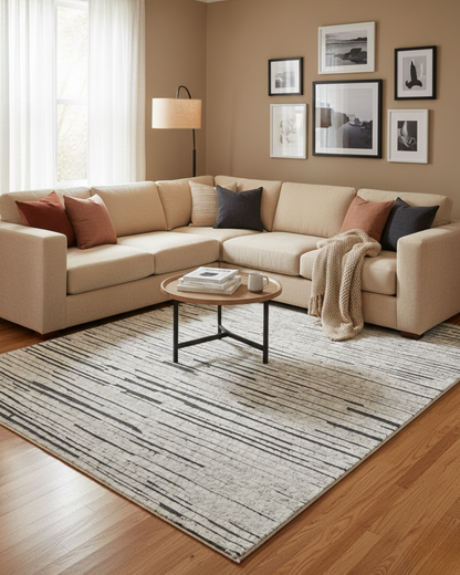 Artisan Harmony  Ivory  Transitional Knotted Rug