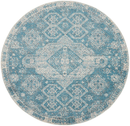 Nourison Home Tranquil TRA13 Lt.Blue Ivory Traditional Power-loomed Rug