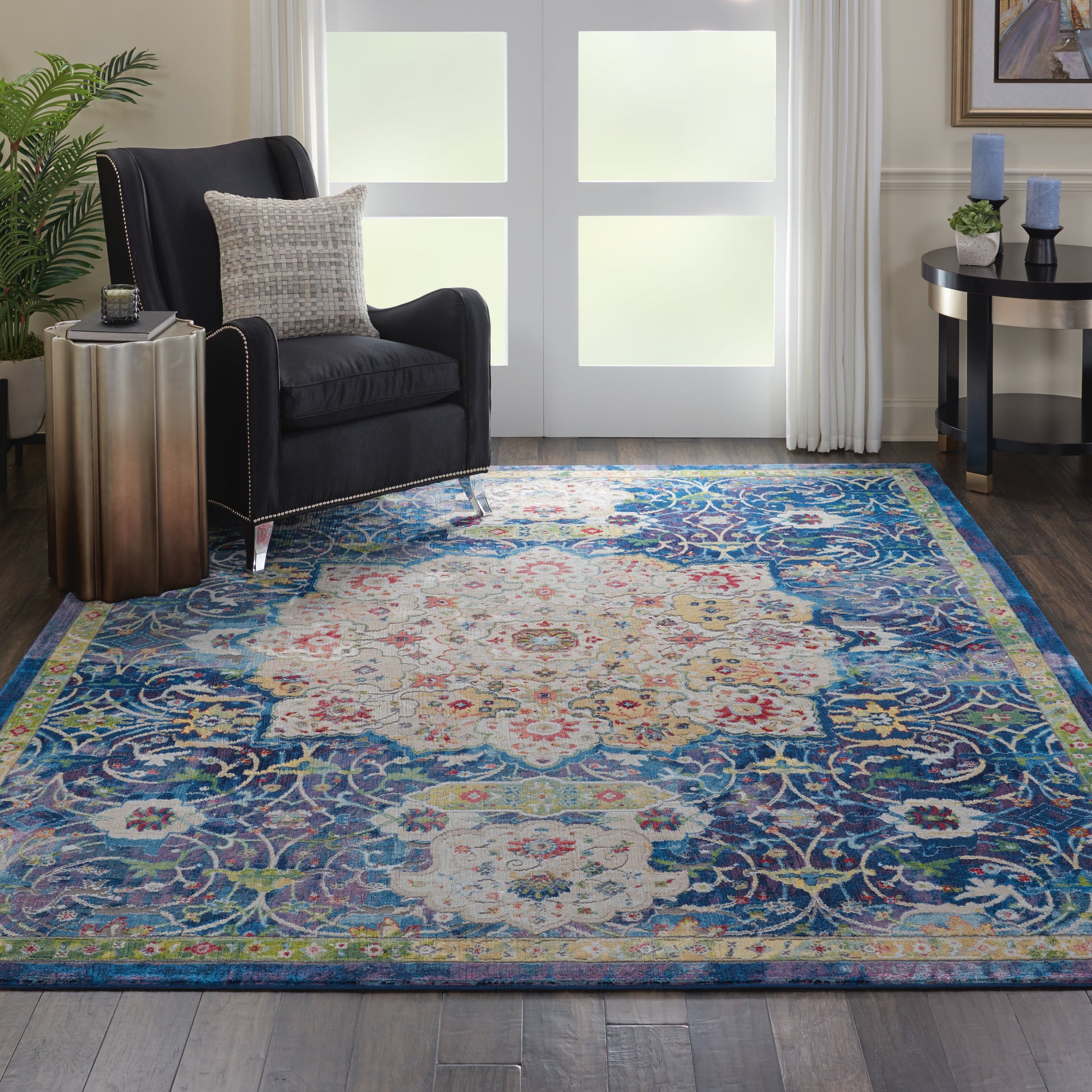 Nourison Home Ankara Global  Blue  Traditional