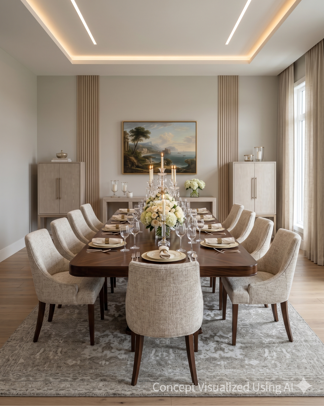 Artisan Nova Natural Transitional Rug for diningroom