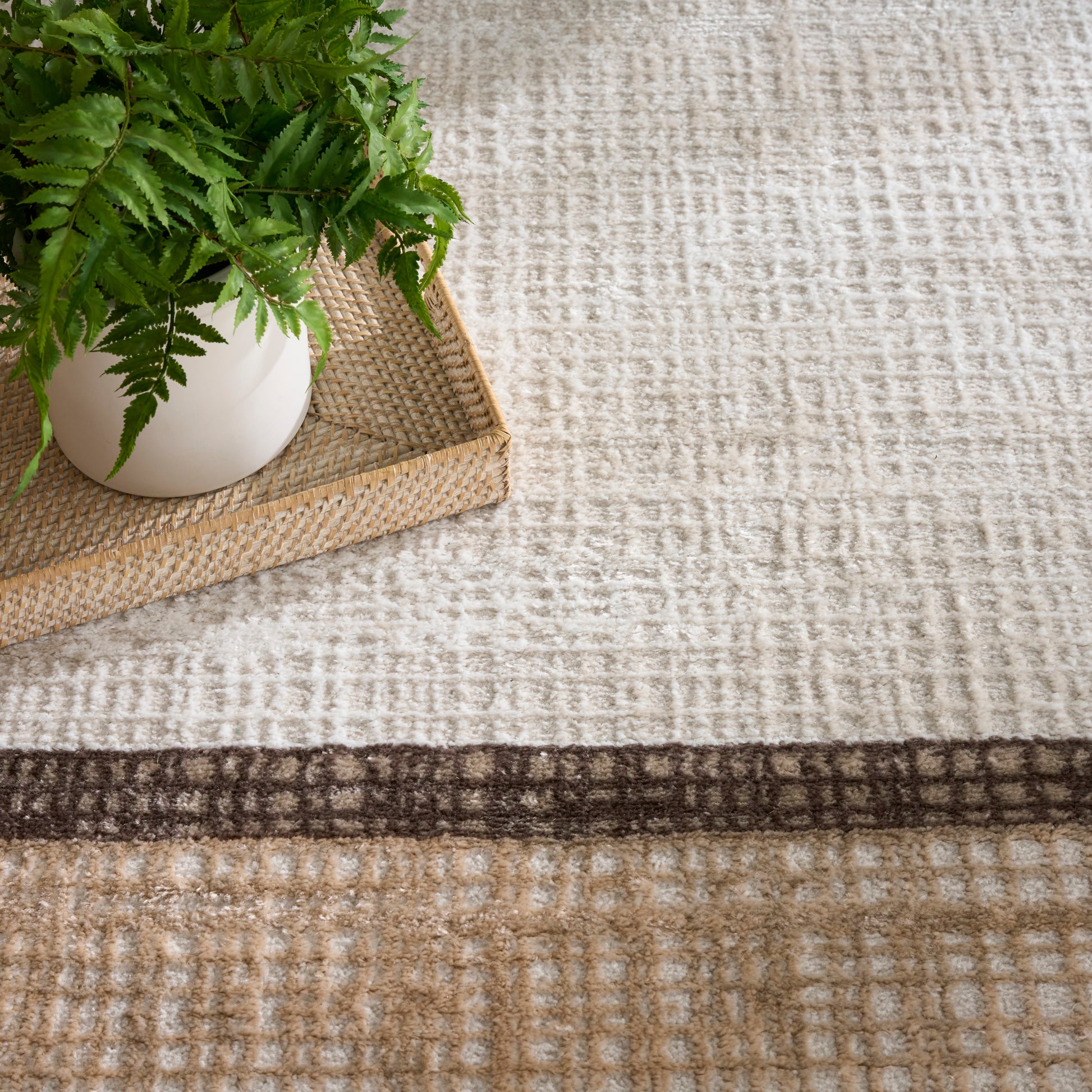 Nourison Home Dekor  Ivory Brown  Contemporary