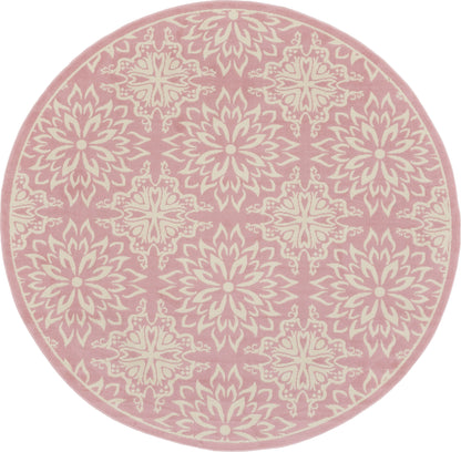 Nourison Home Jubilant JUB06 Ivory Pink Transitional Power-loomed Rug