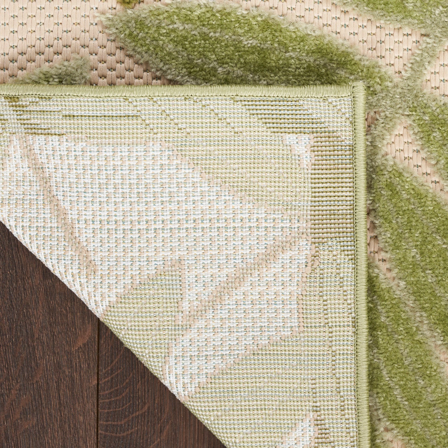 Nourison Home Aloha  Ivory Green  Contemporary