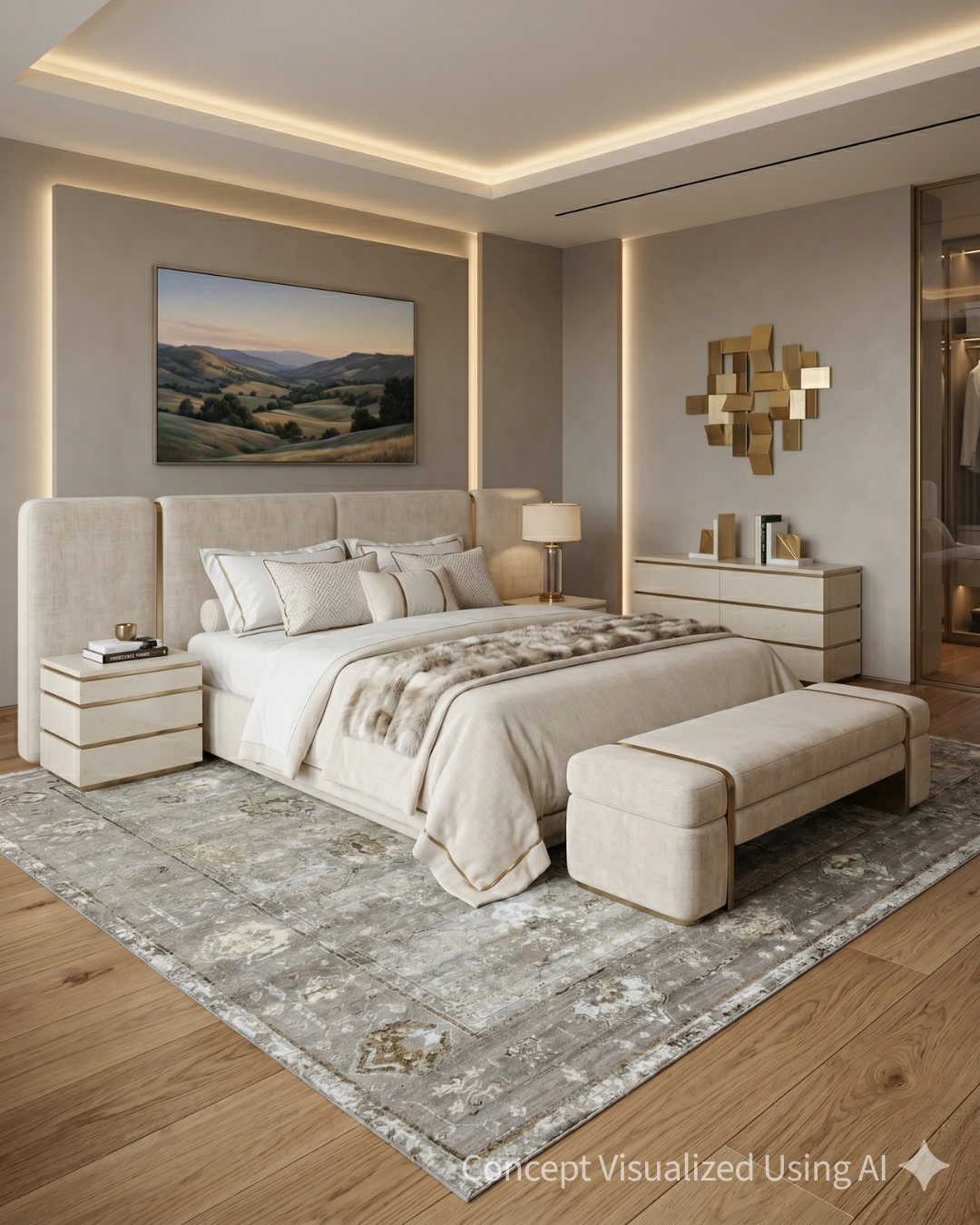 Artisan Nova Multi Transitional Rug for Bedroom
