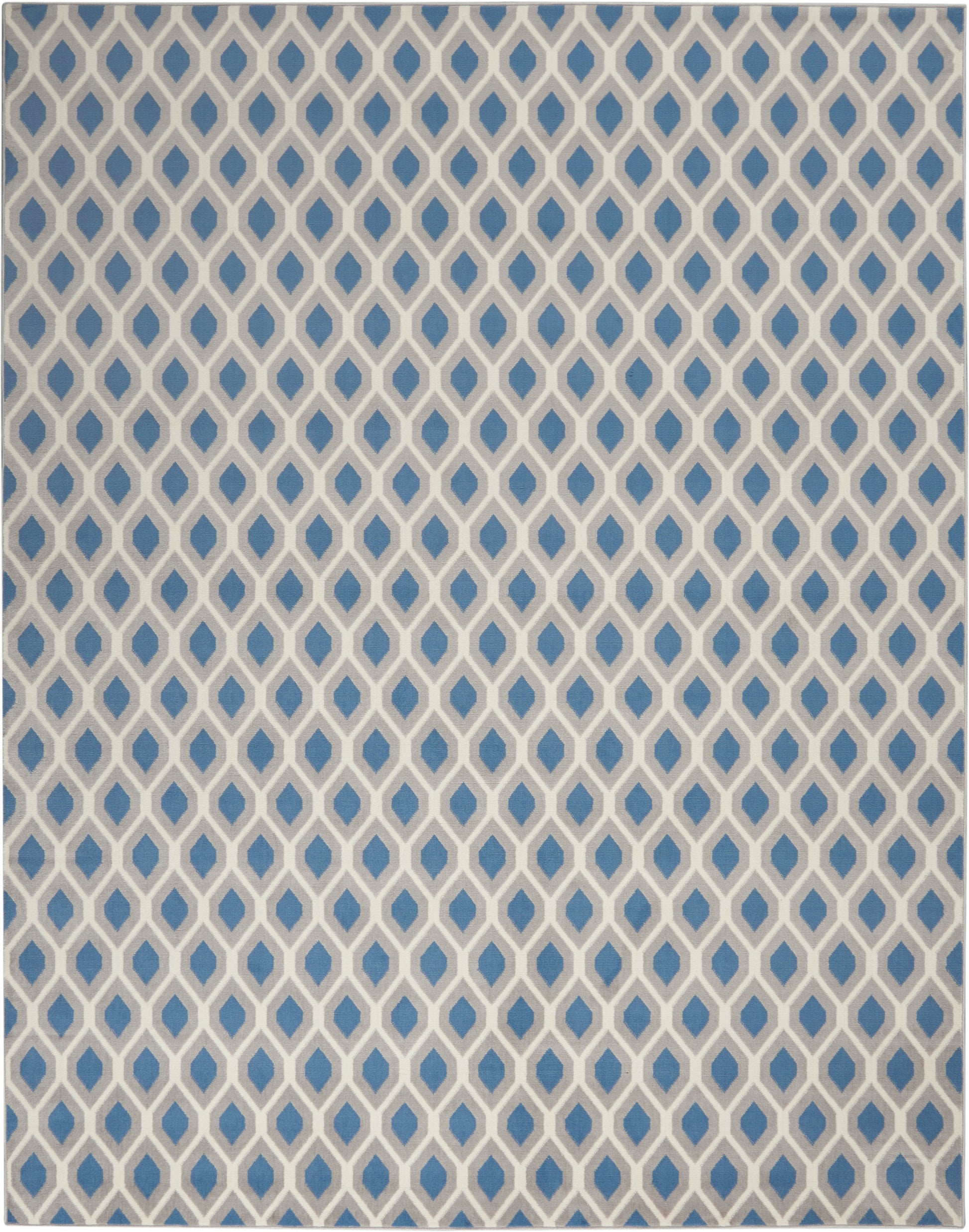 Nourison Home Grafix  Blue  Contemporary