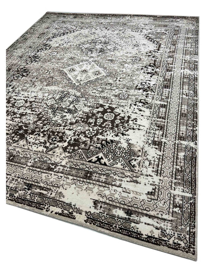Artisan Nova Ivory Charcoal Transitional Knotted Rugs