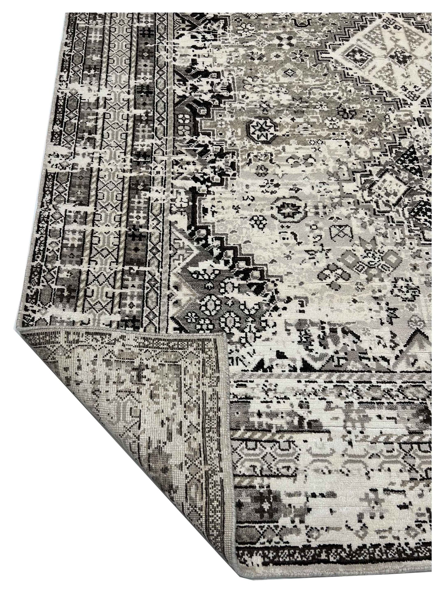 Artisan Nova Ivory Charcoal Transitional Knotted Rugs