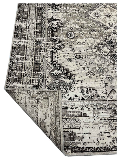 Artisan Nova Ivory Charcoal Transitional Knotted Rugs