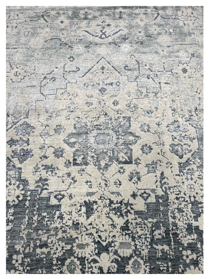 Artisan Nova Ivory Blue Transitional Knotted Rugs