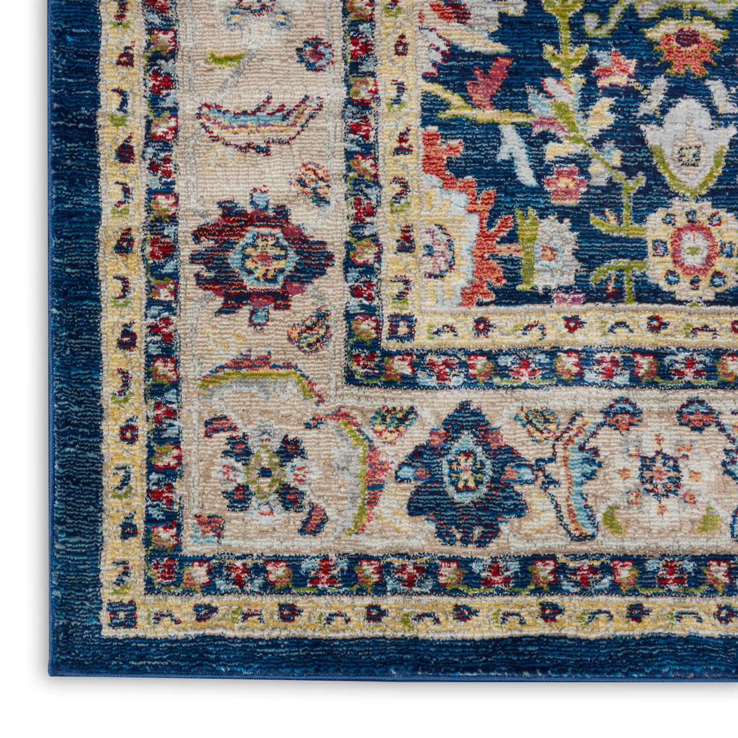 Nourison Home Ankara Global  Navy Multicolor  Traditional