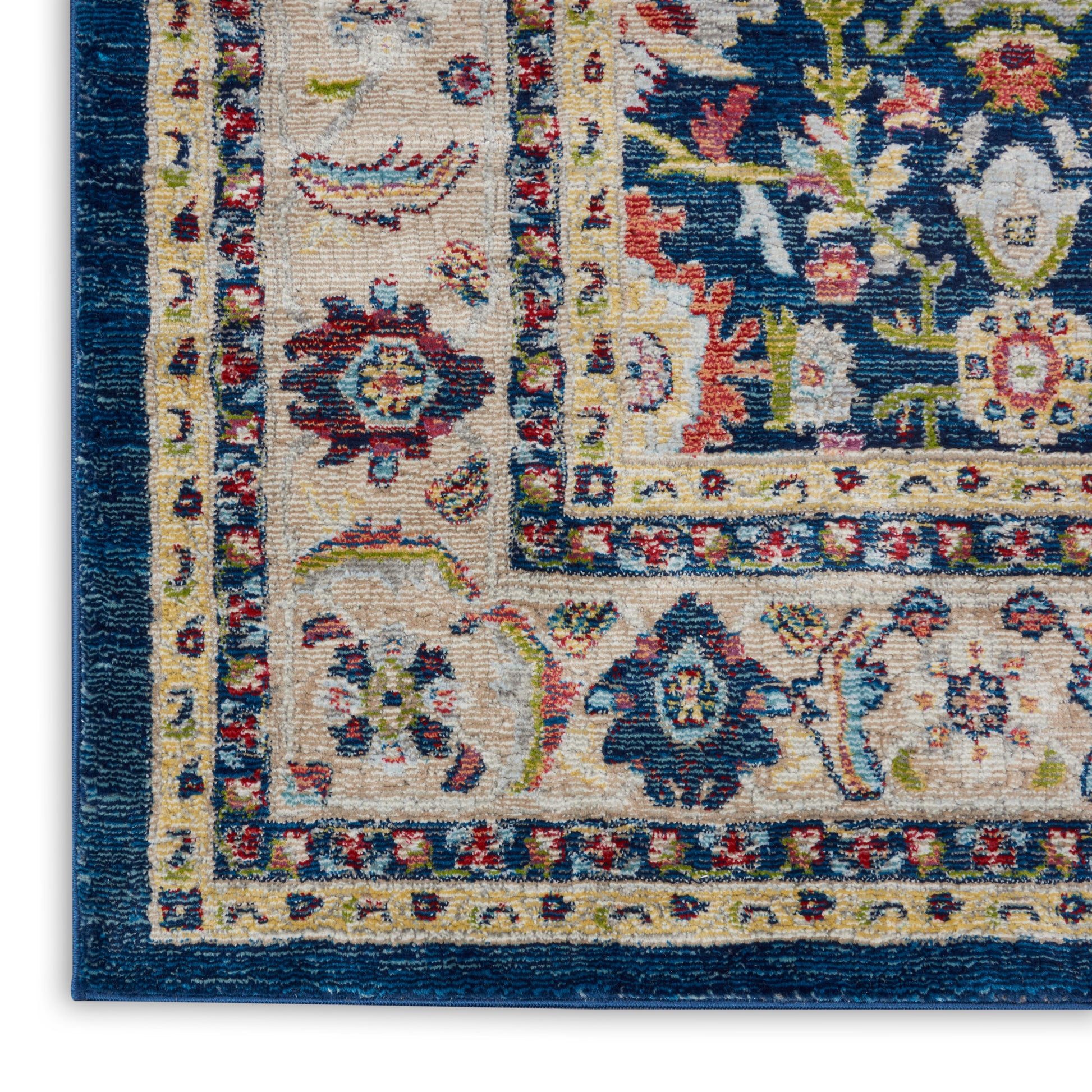 Nourison Home Ankara Global  Navy Multicolor  Traditional