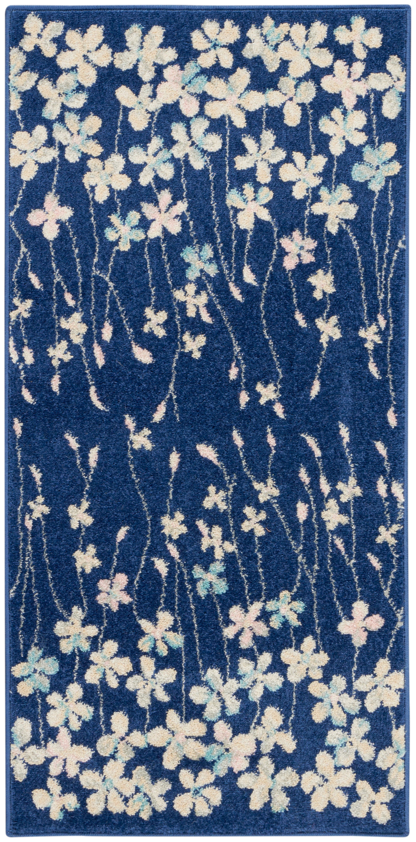Nourison Home Tranquil TRA04 Navy Contemporary Power-loomed Rug