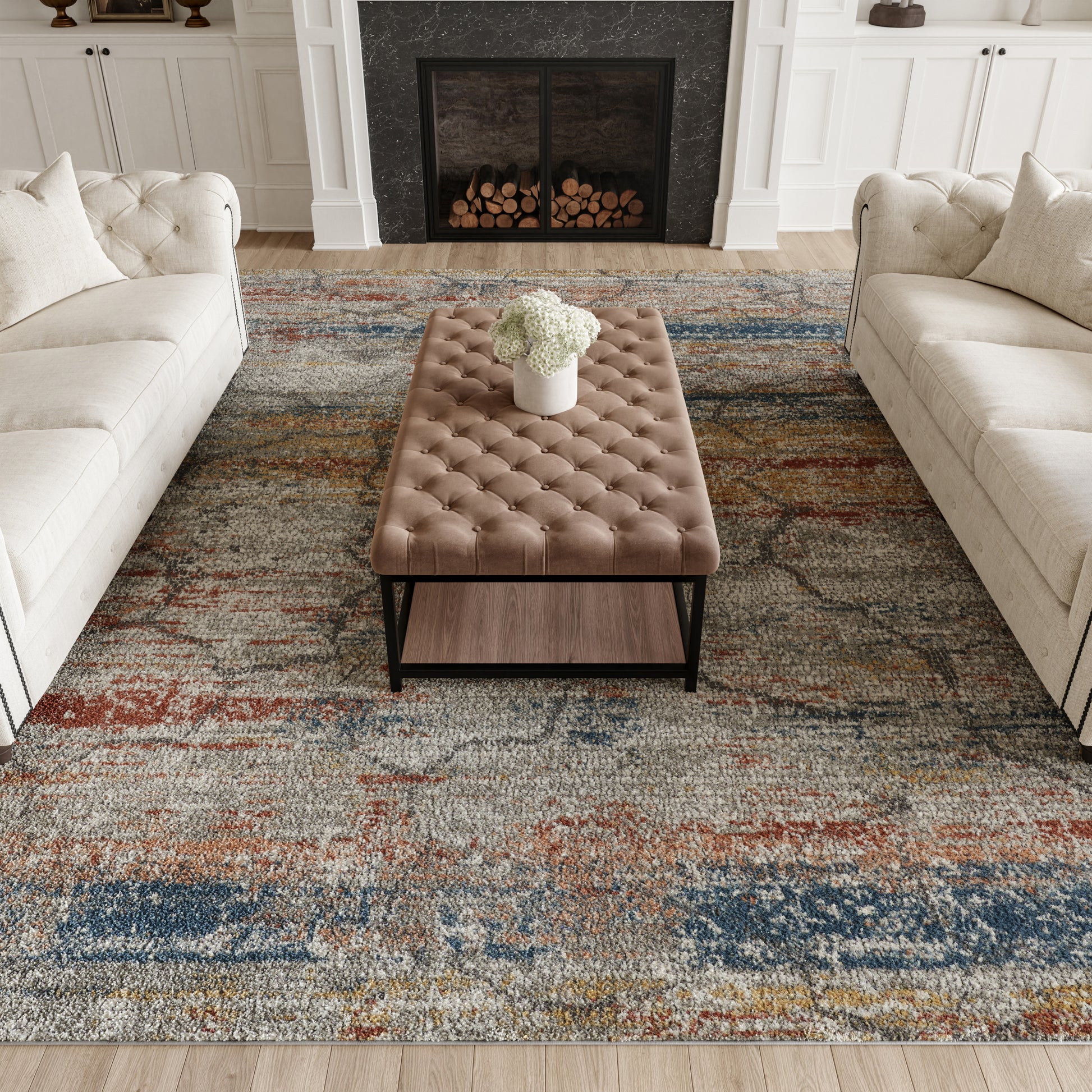 Nourison Home Rustic Textures  Multicolor  Contemporary