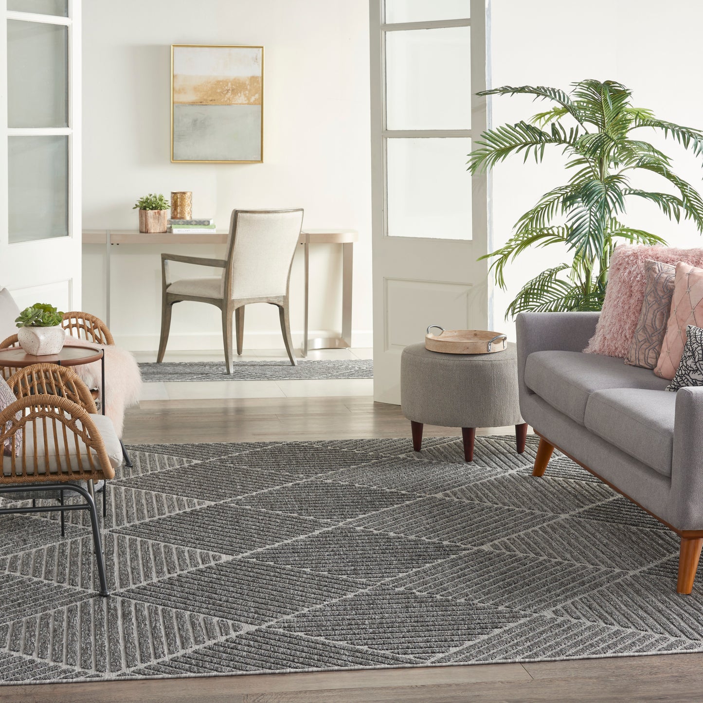 Nourison Home Cozumel  Dark Grey  Contemporary