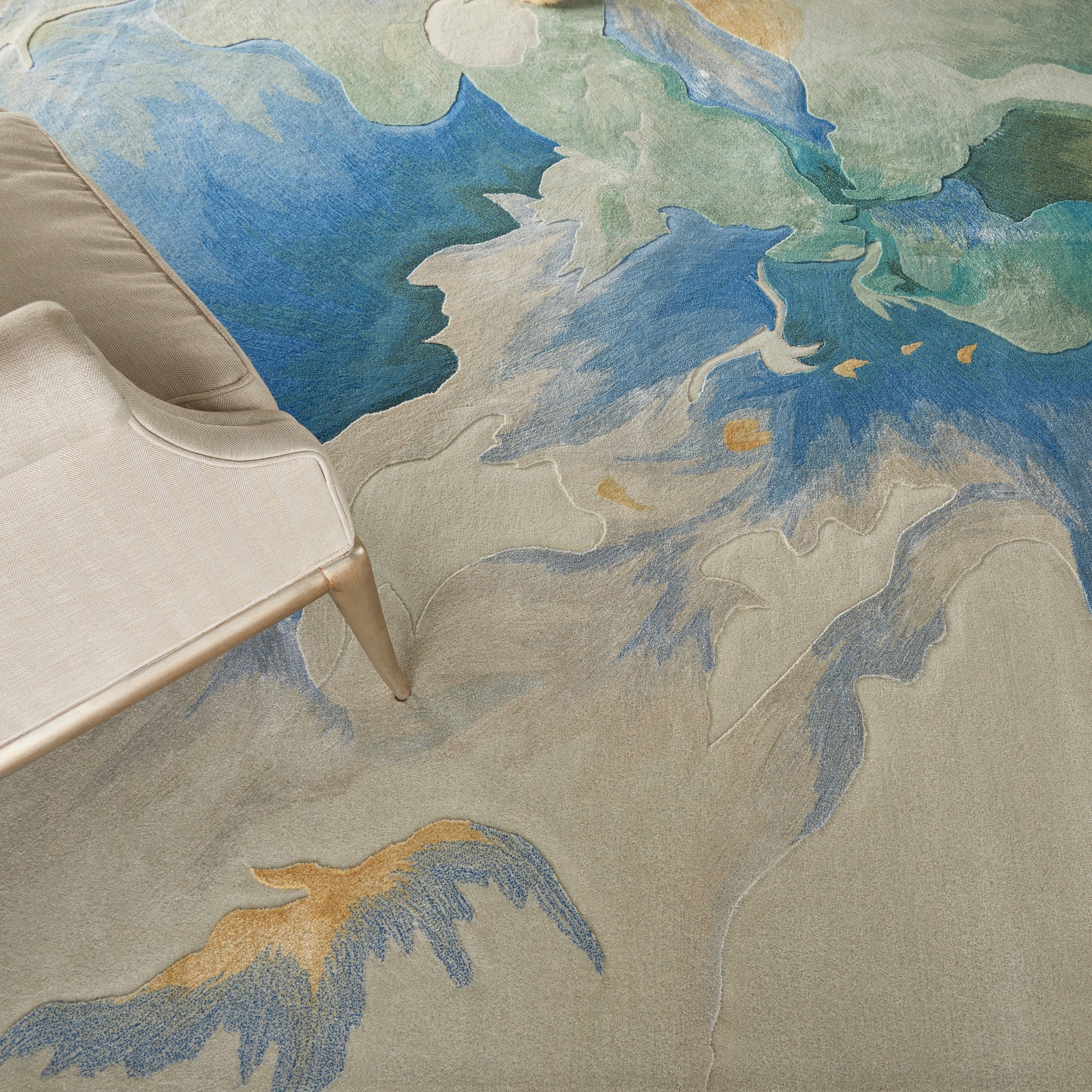 Nourison Home Prismatic  Seafoam  Contemporary