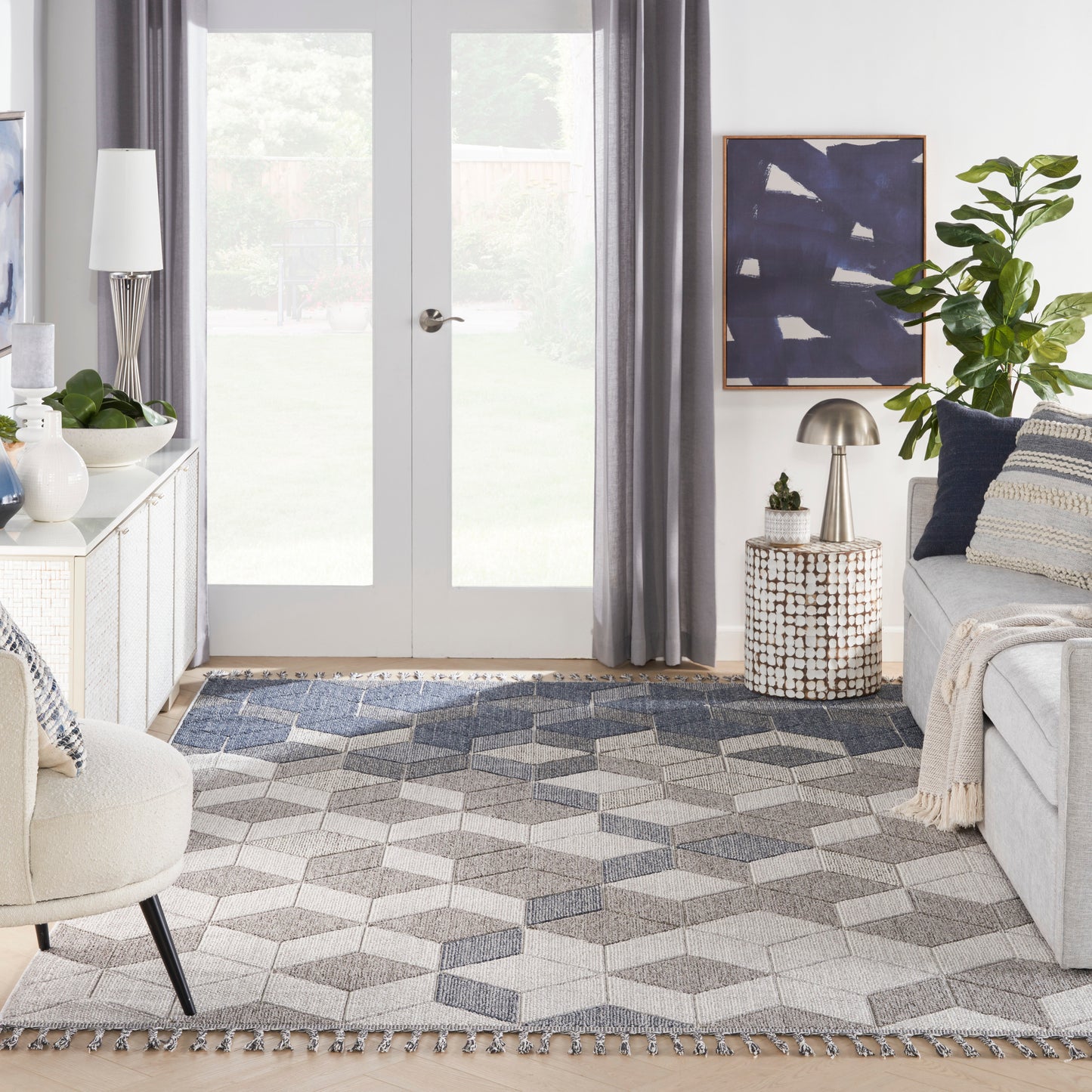 Nourison Home Paxton  Grey Slate  Contemporary