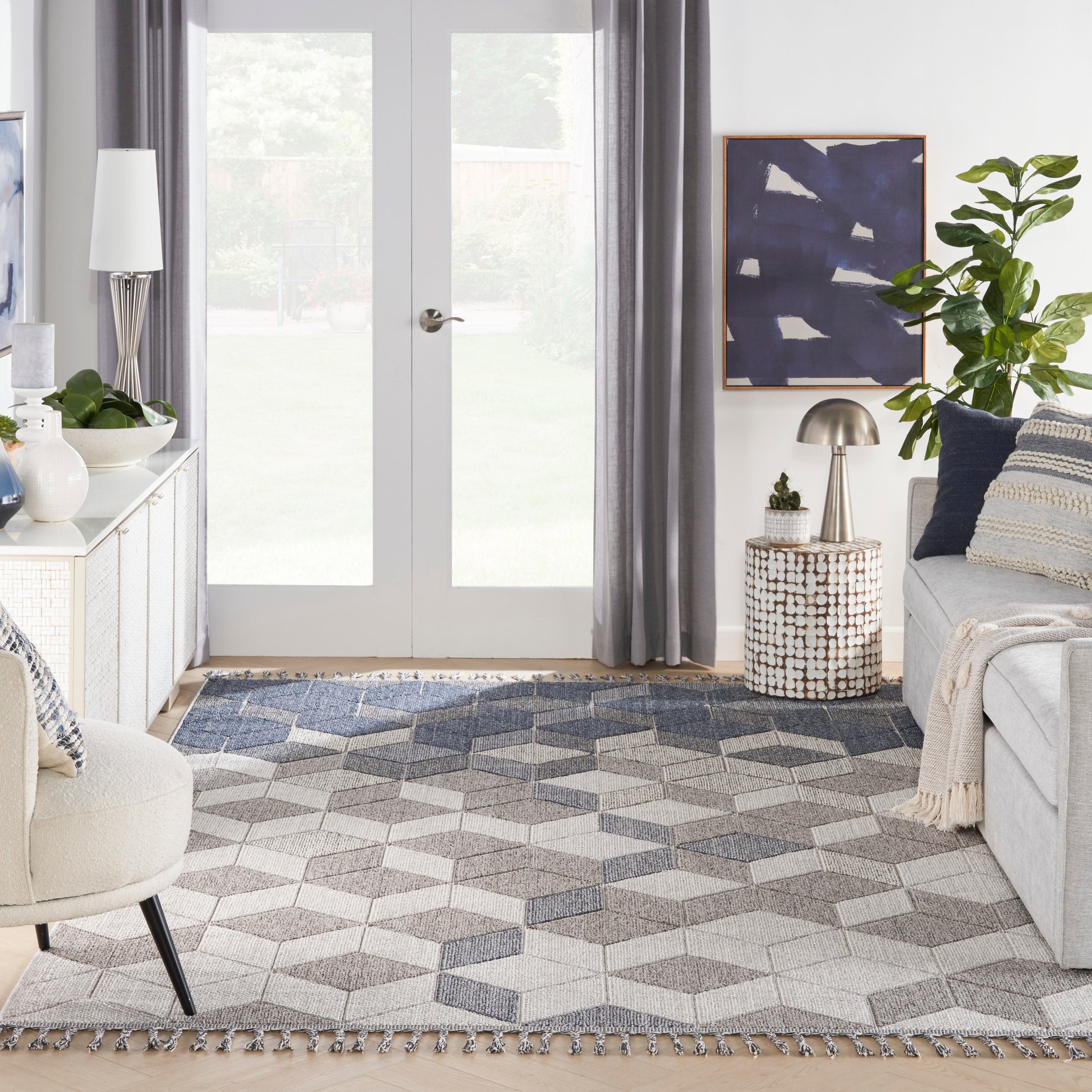 Nourison Home Paxton  Grey Slate  Contemporary