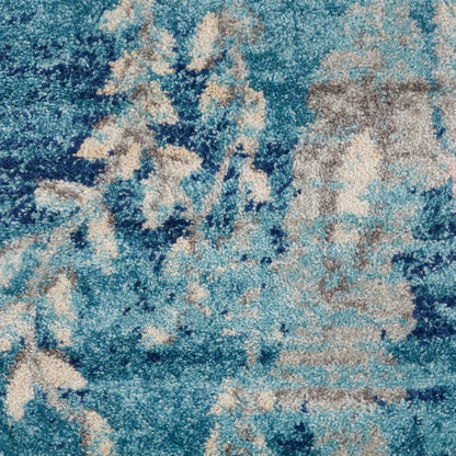 Nourison Home Tranquil  Turquoise  Contemporary