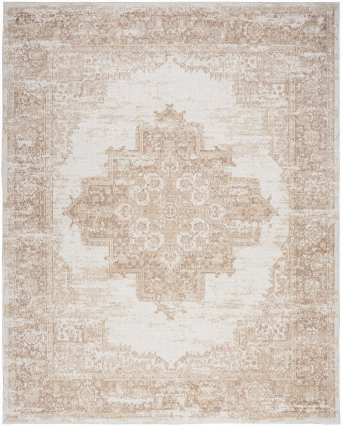 Nourison Home Grafix GRF14 Ivory Beige Transitional Power-loomed Rug