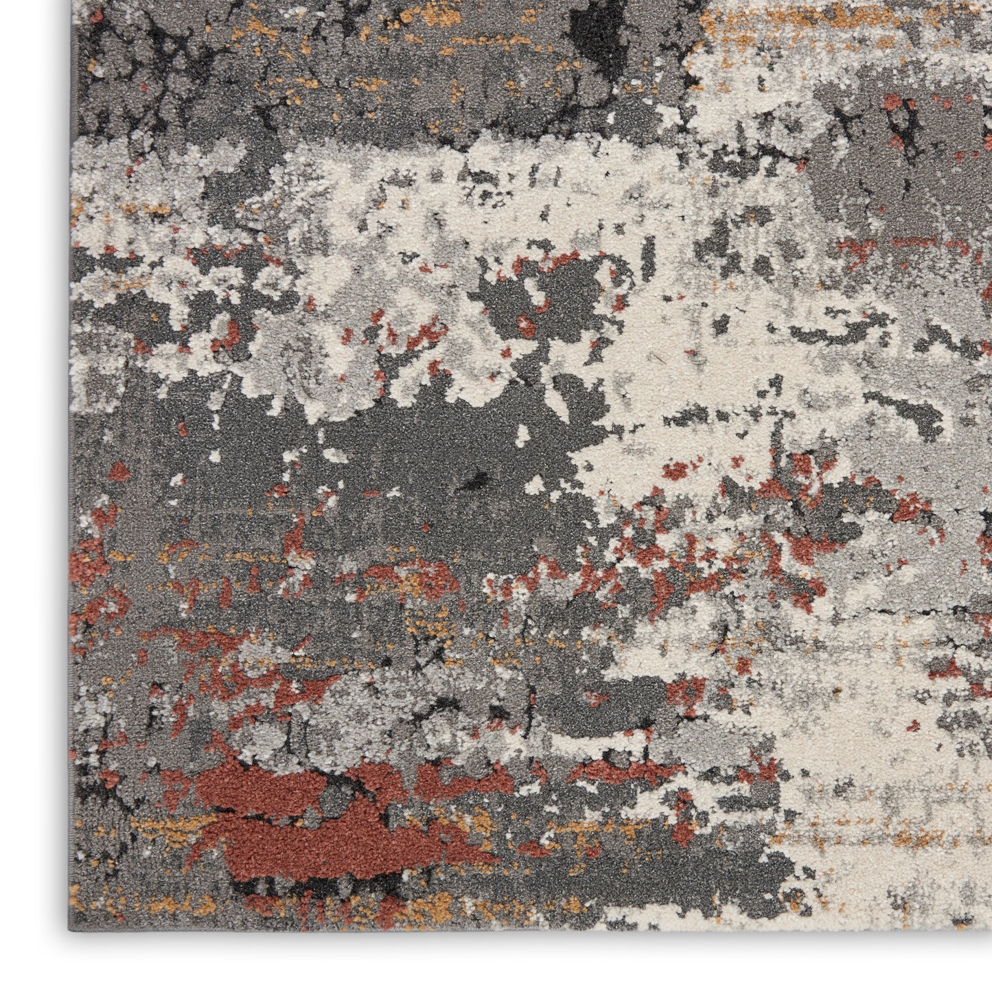 Nourison Home Tangra  Grey Multicolor  Contemporary