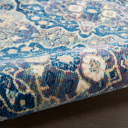 Nourison Home Ankara Global  Navy Multicolor  Transitional
