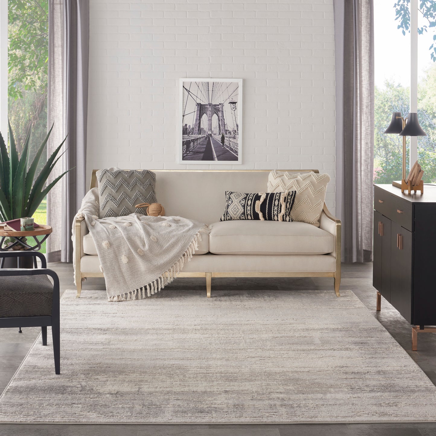 Nourison Home Cyrus  Ivory Grey  Contemporary