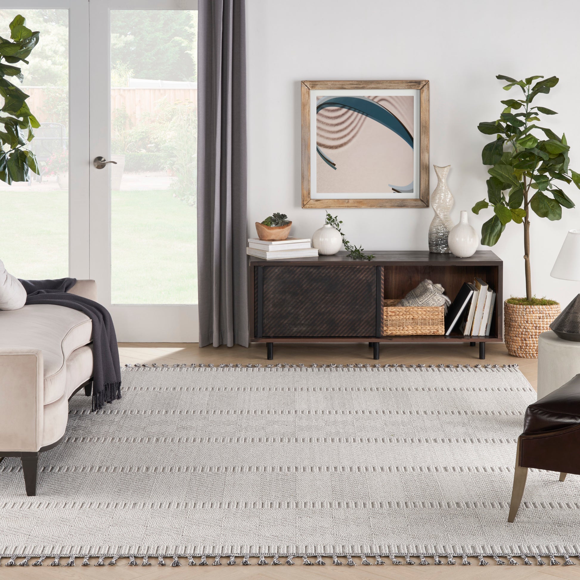 Nourison Home Paxton  Grey Ivory  Contemporary