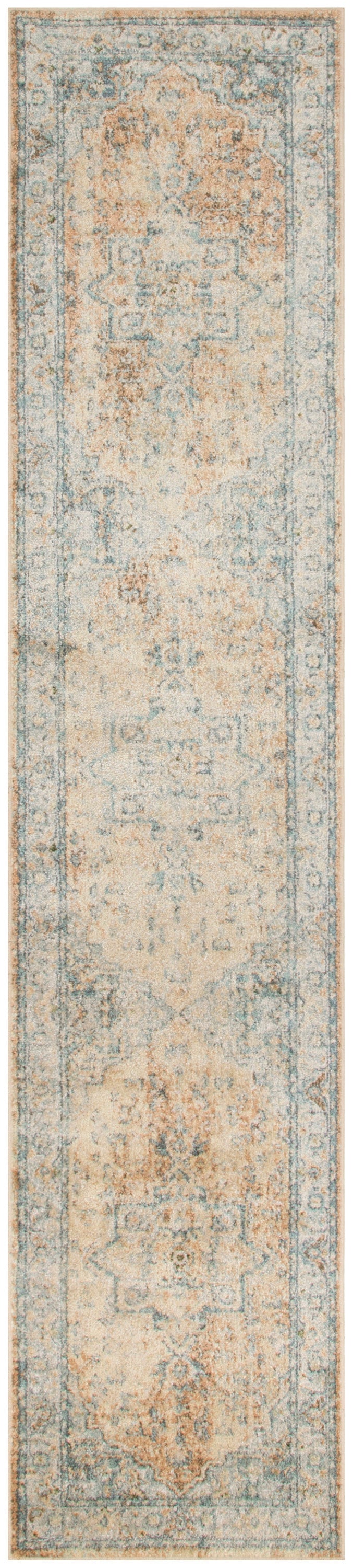 Nourison Home Astra Machine Washable ASW12 Beige Blue Traditional Power-loomed Rug